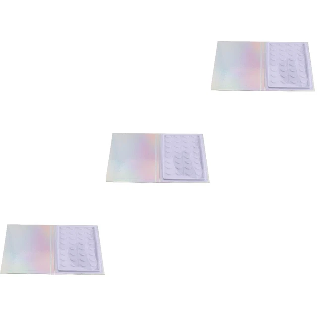 3 Pcs Plastik Aufbewahrungsbox Für Wimpern Reisen Peitschenbuch