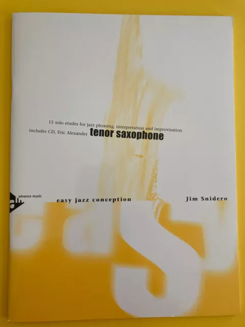 Easy Jazz Conception for Tenor Sax, Jim Snidero, Book/CD Set