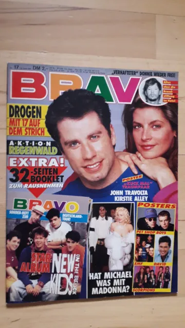 BRAVO Nr.17 vom 18.4.1991 New Kids on the Block, Pet Shop Boys, John Travolta