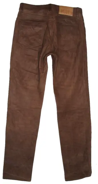 " Rock `N Blue " Jeans IN Pelle/Nabuk Pantaloni IN Pelle IN Braun W30 " / L32