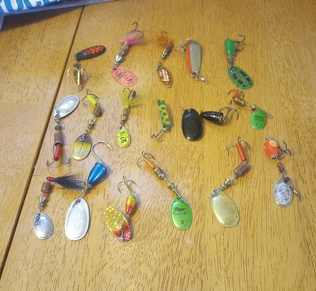 Lot of (17) Vintage Trout Spinners Fishing Lures