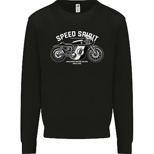 Felpa Maglione Kustom Kulture Cafe Racer Biker Moto da Uomo
