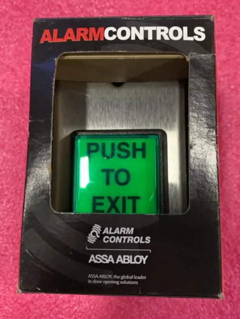 Alarm Controls Assa Abloy TS-2T "Push to Exit" Button 2.5" Green