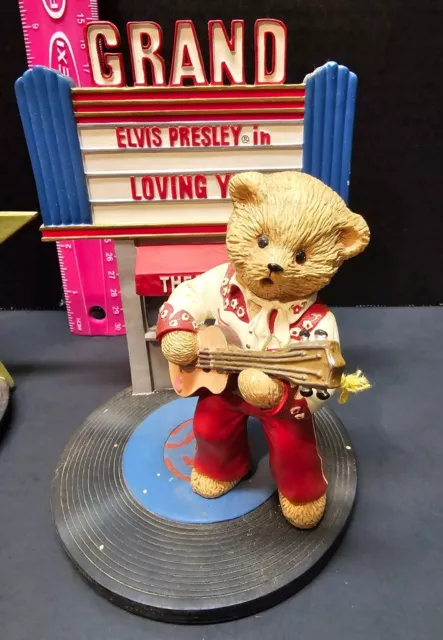 ELVIS "Be My Teddy Bear" Loving You Figurine Tribute Record Signature Prod.