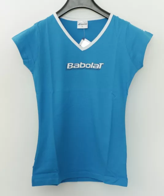 SUPERSALE: Babolat Damen Training T-Shirt blau, Baumwoll T-shirt, toller Schnitt