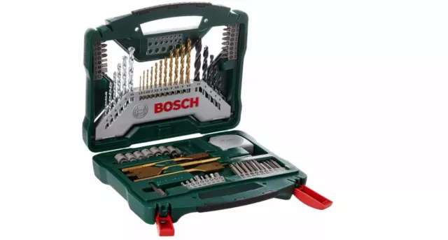 Bosch 70 pièces Ensemble de forets et de tournevis en titane X-Line