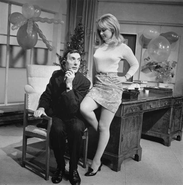 ERIC SYKES AND Anna Carteret publicise their film OLD PHOTO 8