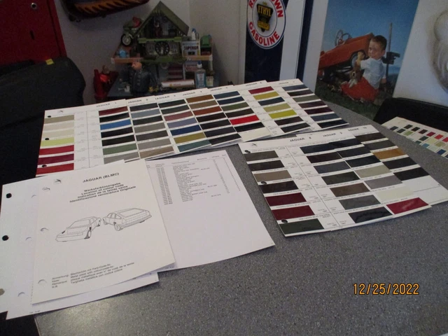 PAINT COLOR REFERENCE Sample Paint Chips Jaguar Glasurit Germany $48.00 ...