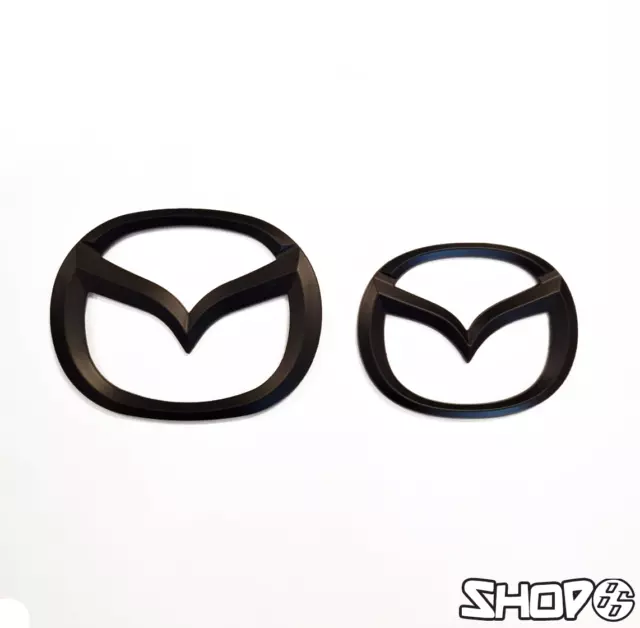 Mazda MX-5 (2006-2009) (NC1) Matte Black Emblem/Badge [FRONT]