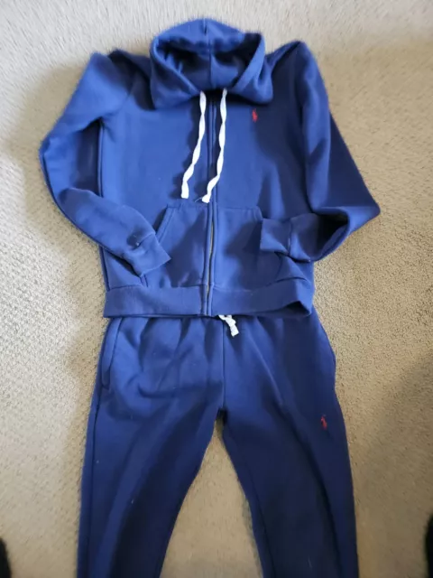 Royal blue polo sweat suit deals