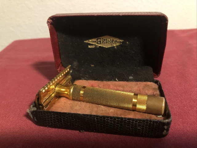 1930’s Gillette Vintage Shaving Razor Reissue No. 17567 Copper & Brass With Case