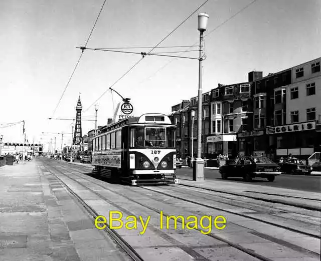 Photo 6x4 Tram near Central Pier, Blackpool No 167 was one of a batch of  c1985