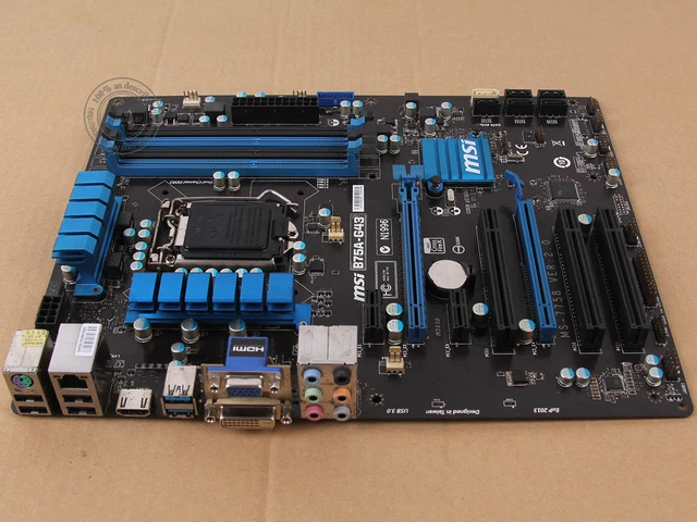 ORIGINAL MSI B75A-G43 Socket H2 LGA 1155 Motherboard Intel B75 MS-7758 ...