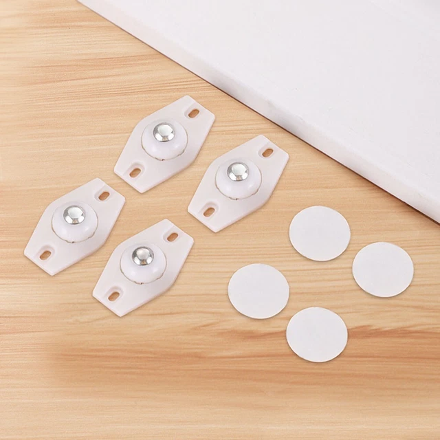 4 Piece Self Adhesive Sticky Pulley Wheels for Easy Furniture Movement