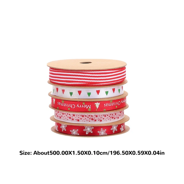 15 rollen von Weihnachten Handwerk Band Weihnachten Geschenk Verpackung Bänder 3