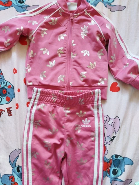 Girls Adidas Tracksuit 9-12 Months