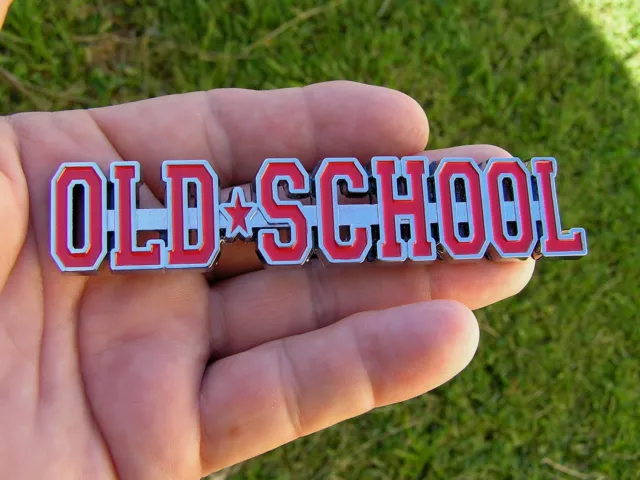 OLD SCHOOL Car Emblem Red *NEW fits Chevrolet Camaro Impala Bel Air Biscayne etc