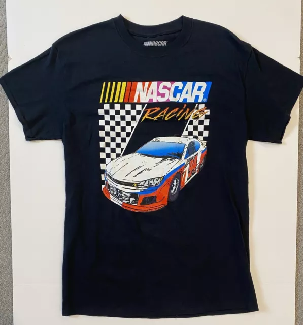 NASCAR Shirt Racing Logo Car Men's Black T-Shirt Size Medium #94