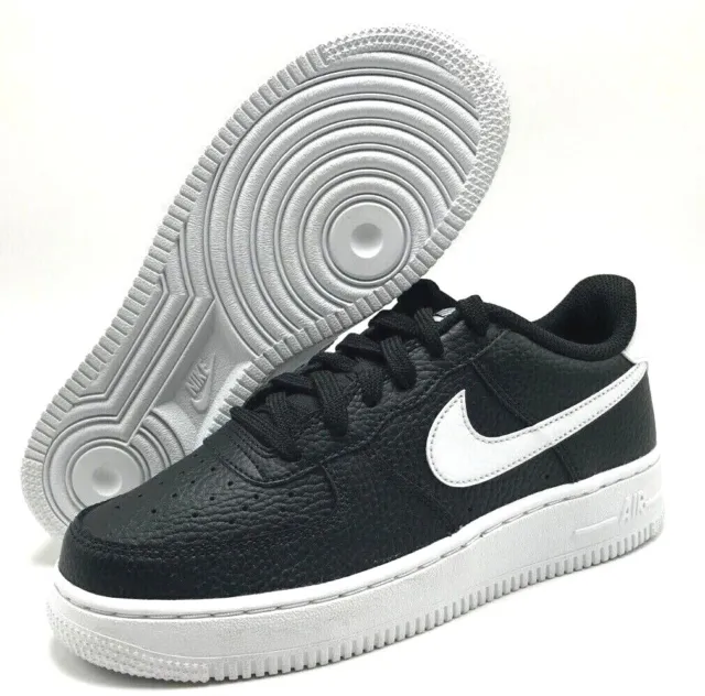 *NEW* MEN Nike Air Force 1 Low '07 Black White Pebbled Leather  (CT2302 002)