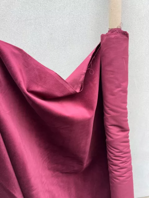 Burgundy 100% Stiff Cotton Velvet, Dressmaking, Tailoring, Soft Furnishings