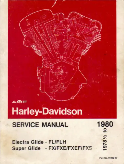 Harley Davidson Electra  FL FX 1978 to 1980  - Repair Service Manual 185pag -ENG