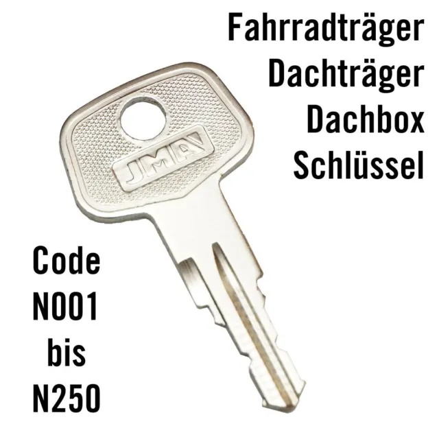 Ersatzschlüssel Schlüssel passend für Thule Dachbox Fahrradträger etc. N001-N250