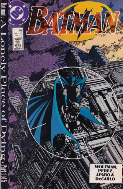 Batman Number 440 1989 "A Lonely Place Of Dying" Part 1 Of 5 Wolfman Perez Aparo