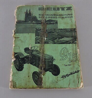 DEUTZ Istruzioni Per L'Uso Manuale di Istruzioni Deutz Diesel Trattore D50 Di 1962 