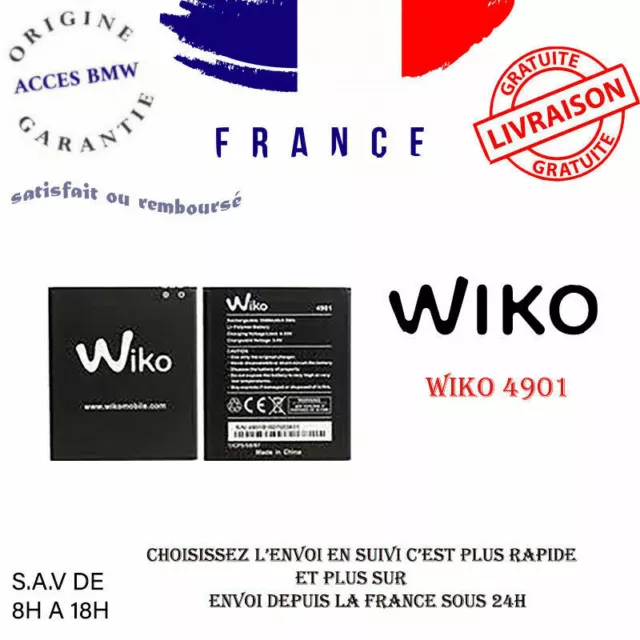 WIKO 4901 2500mAh Batterie interne de remplacement