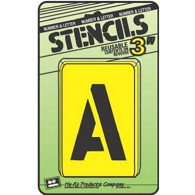 Juego de plantillas de letras y números, placa reutilizable, 3 pulgadas. -ST-3
