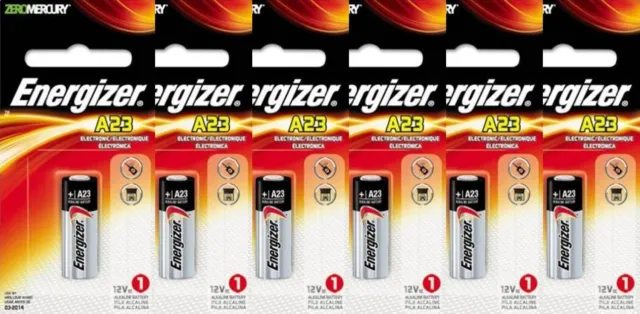 Energizer A23 GP23 GP23AE 23A 21/23 23GA MN21 23AE 12v Batteries x 6 Single Pack
