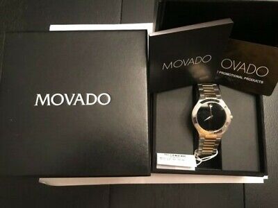 NEW MOVADO MUSEUM MEN'S WATCH 0606181 working, in box, papers, $900.00 value