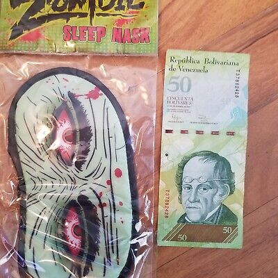 Máscara De Zombie de los ojos de sueño ayuda Para Dormir Mascara para Dormir Halloween dinero extranjero Venezuela