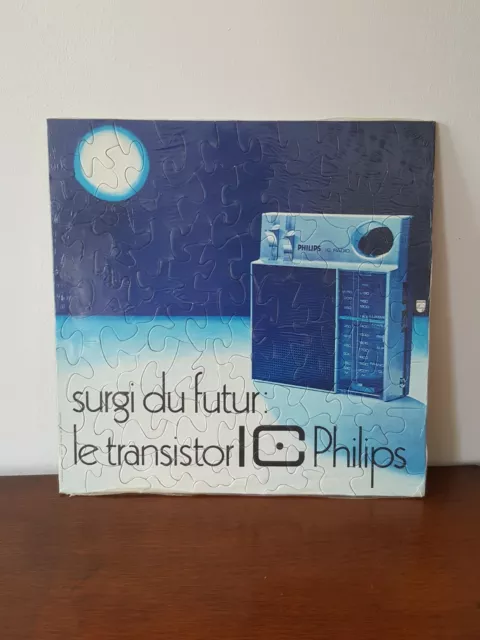 ancien puzzle publicitaire Philips transistor ic radio