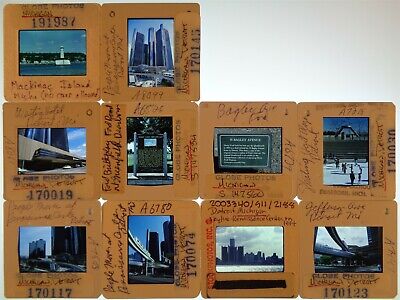 Lv5-100 Detroit & Michigan Renaissance Center 10Pcs Lot Orig 35Mm Color Slides