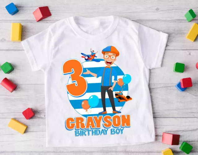 Bli ppi custom Birthday T-shirt kids Babys size 2 White short sleeve