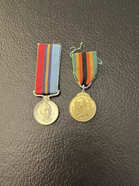 Rhodesia. RhGSM & Zimbabwe independence Medal Miniature Pair