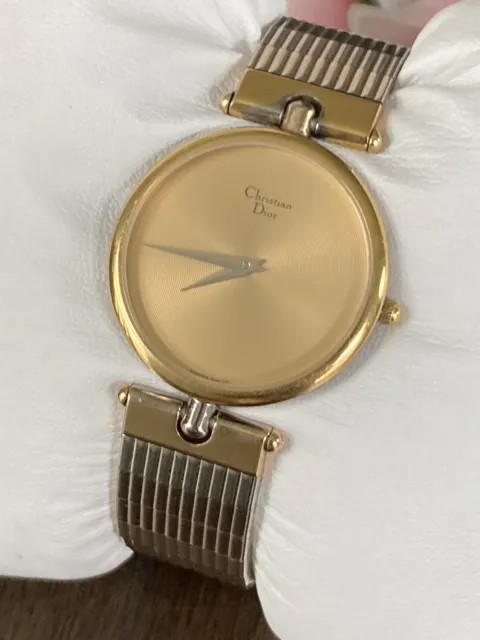 Christian Dior Wrist Watch for Ladies Two Tone Stainless Steel Band