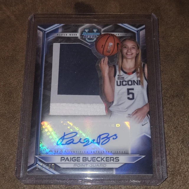 PAIGE BUECKERS 2023-24 Bowman Best U Prospect Jumbo Relic Patch Auto ...