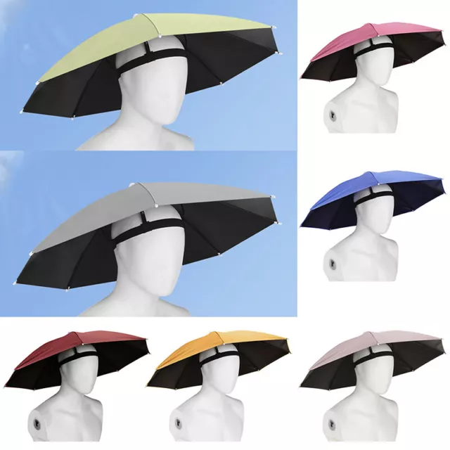 Outdoor Fishing Caps Portable Umbrella Hat Sunscreen Waterproof Fishing Umbre Ni