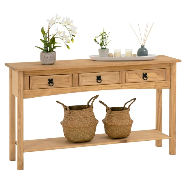 Console D'appoint Palazzo INT, Style Chinois, Blanche, 2 Portes 6 Tiroirs, 94cm