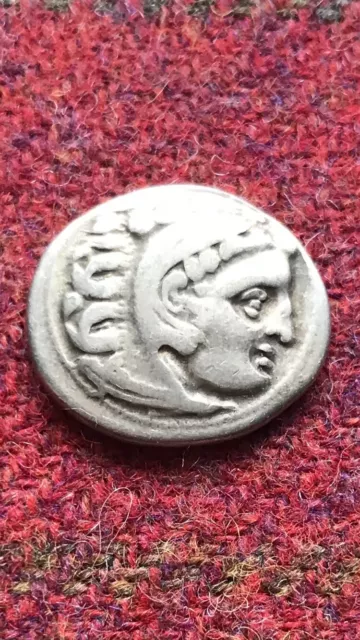 Alexander the Great 336-323BC -Silver Macedon Drachm. Superb Condition 4g 19mm