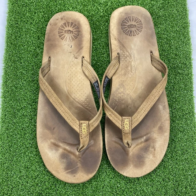 UGG Australia Kayla Womens Brown Chestnut Sandals Slide Flip Flops Size 8 3092