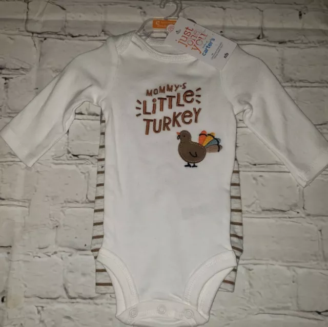NWT Just One You By Carters Mommys Little Turkey Outfit Set NB