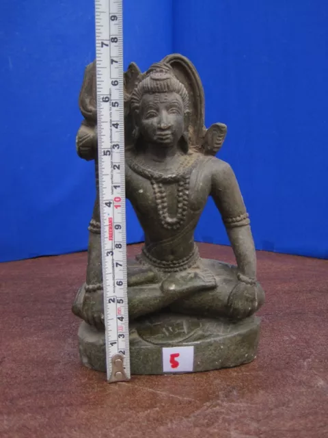 Antiguo Viejo Raro Tallada a Mano Piedra Coleccionable Religioso Hindu God Shiva