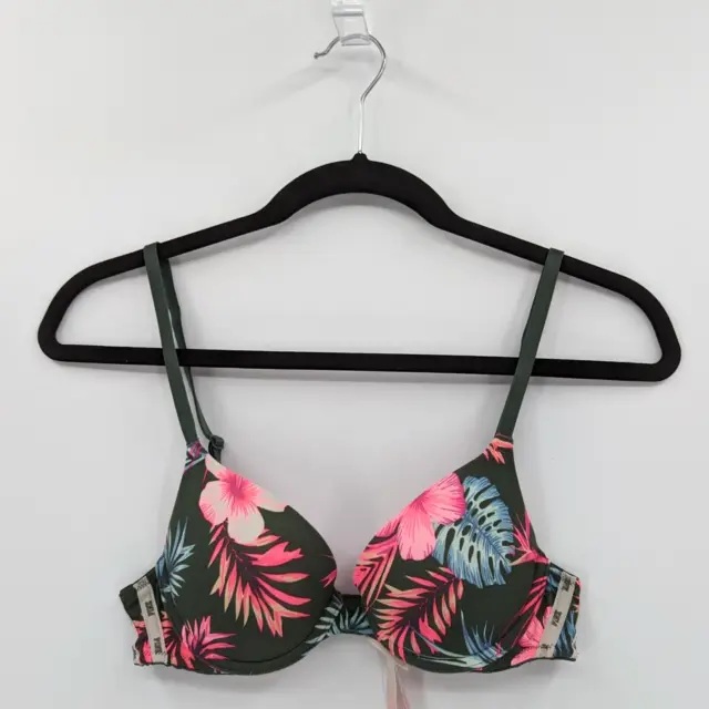 VICTORIAS SECRET PINK Wear Everywhere Pushup 34A Teal £7.57 - PicClick UK