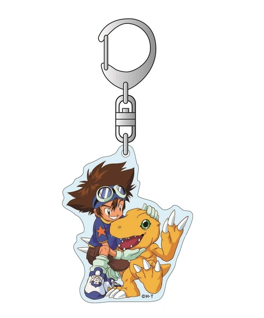 Digimon Portachiavi Agumon E Tai Kamiya In Plastica Dura Clip Bag 5 Cm Anime