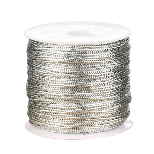 2 rollos cable de oropel metálico cable de cuentas brillo cebollas puntadas de costura