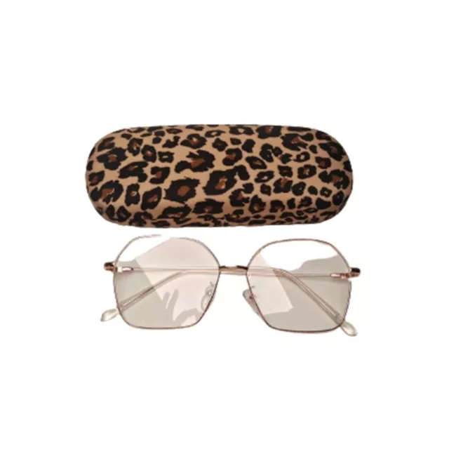 Clamshell Myopia Hard Frame Glasses Case Eyeglasses box Eyewear Leopard Cases