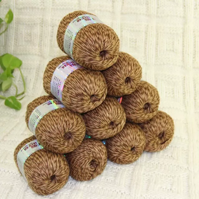 Sale 10BallsX50g Warm Pure Cashmere Yarn Hand Crocheted Blankets Knit Wool 39